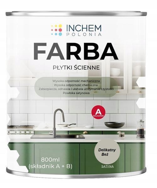 Farba płytki ścienne zestaw 800 ml Delikatny Beż