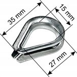 KAUSZA 6mm ŁEZKA 6 NIERDZEWNA KWASOODPORNA A4 LINA Marka inna