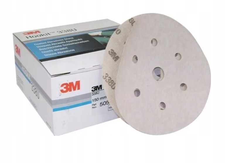Krążki ścierne 3M Hookit 338U P360 150mm – precyzyjne szlifowanie