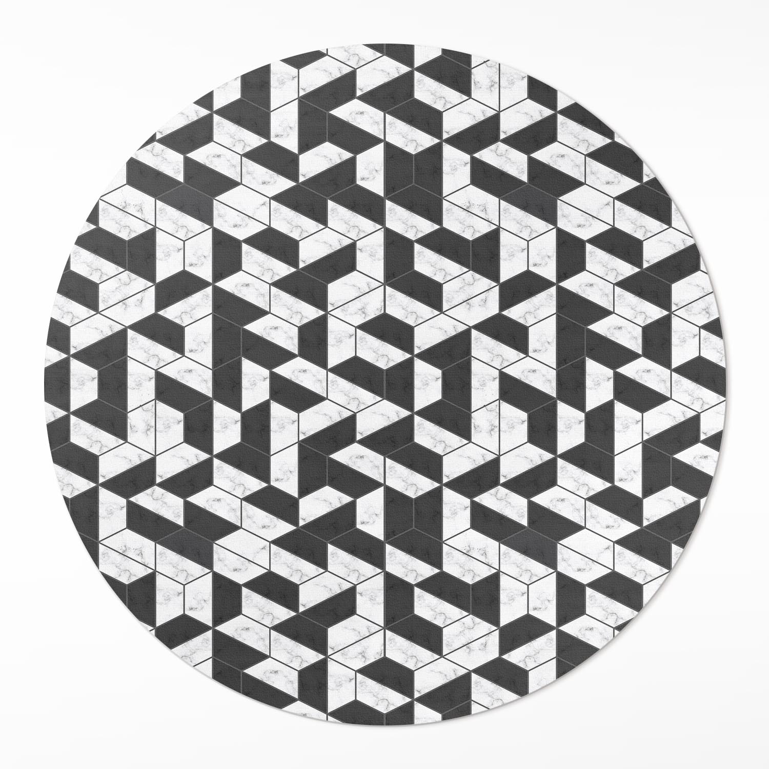 Okrúhly vinylový koberec do kancelárie Módna kamenná mozaika s mramorom ⌀ 110 cm