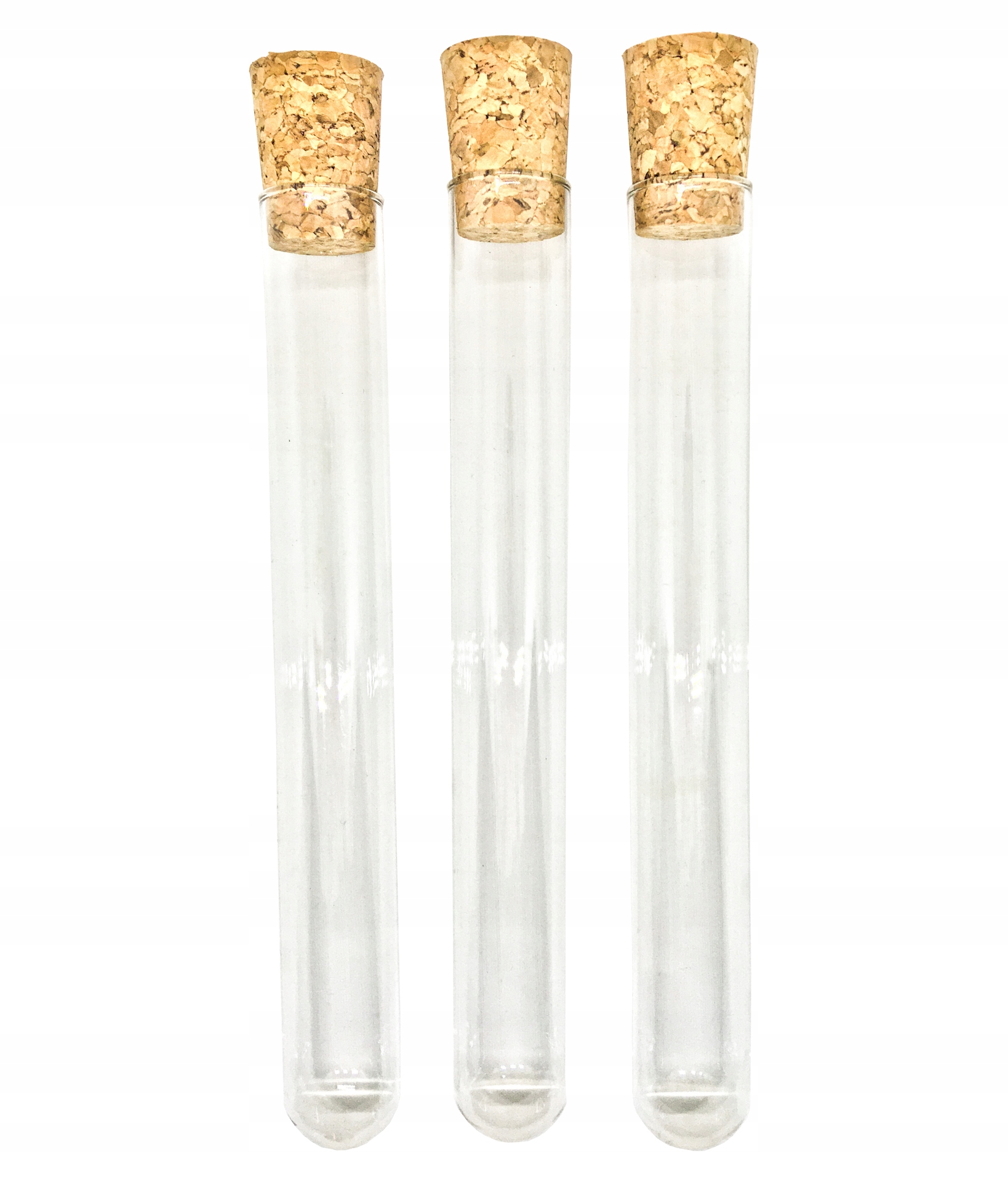 Probówki Duże Szklane Korkiem XXL 25x200 20szt Fiolki Butelki Menzurki