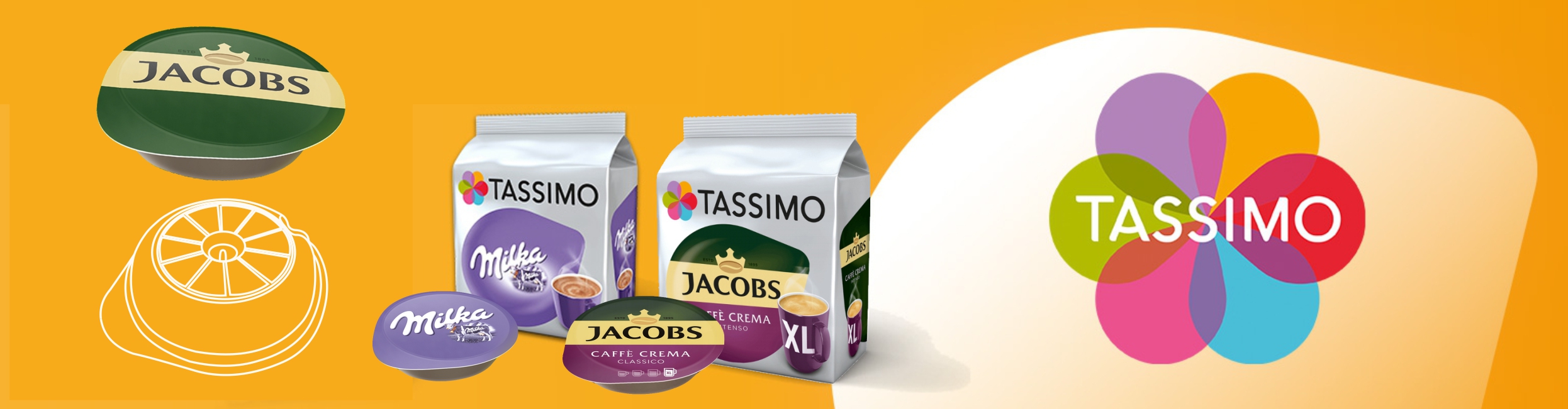 Kapsułki 5 x 16 TASSIMO Caffe Crema Classico XL Waga 132.8 g