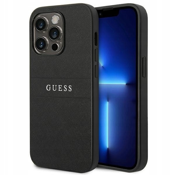 Guess GUHCP14LPSASBBK iPhone 14 Pro6,1" czarny/black Saffiano Strap