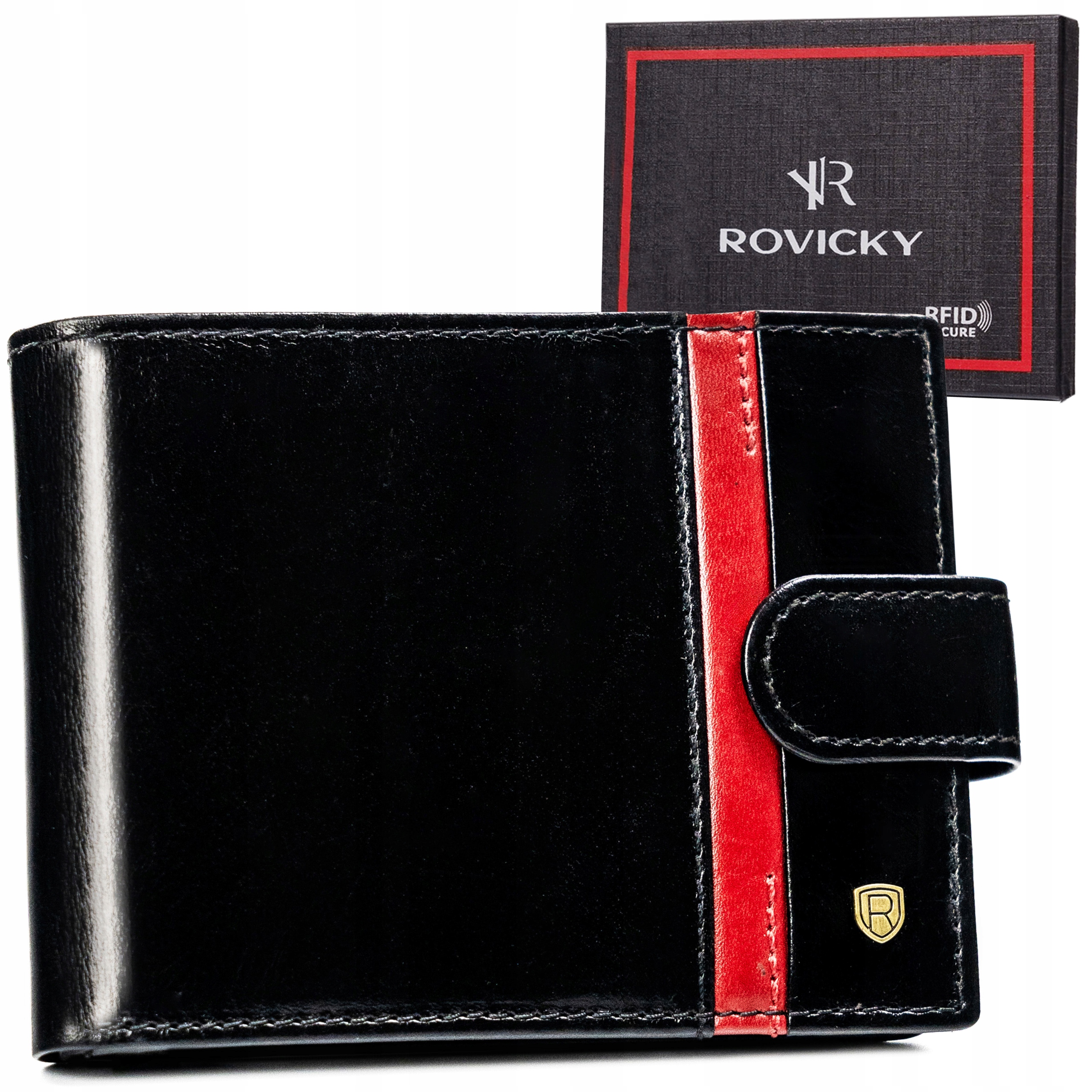 Rovicky velká pánská kožená peněženka s Rfid ochranou, na patentku