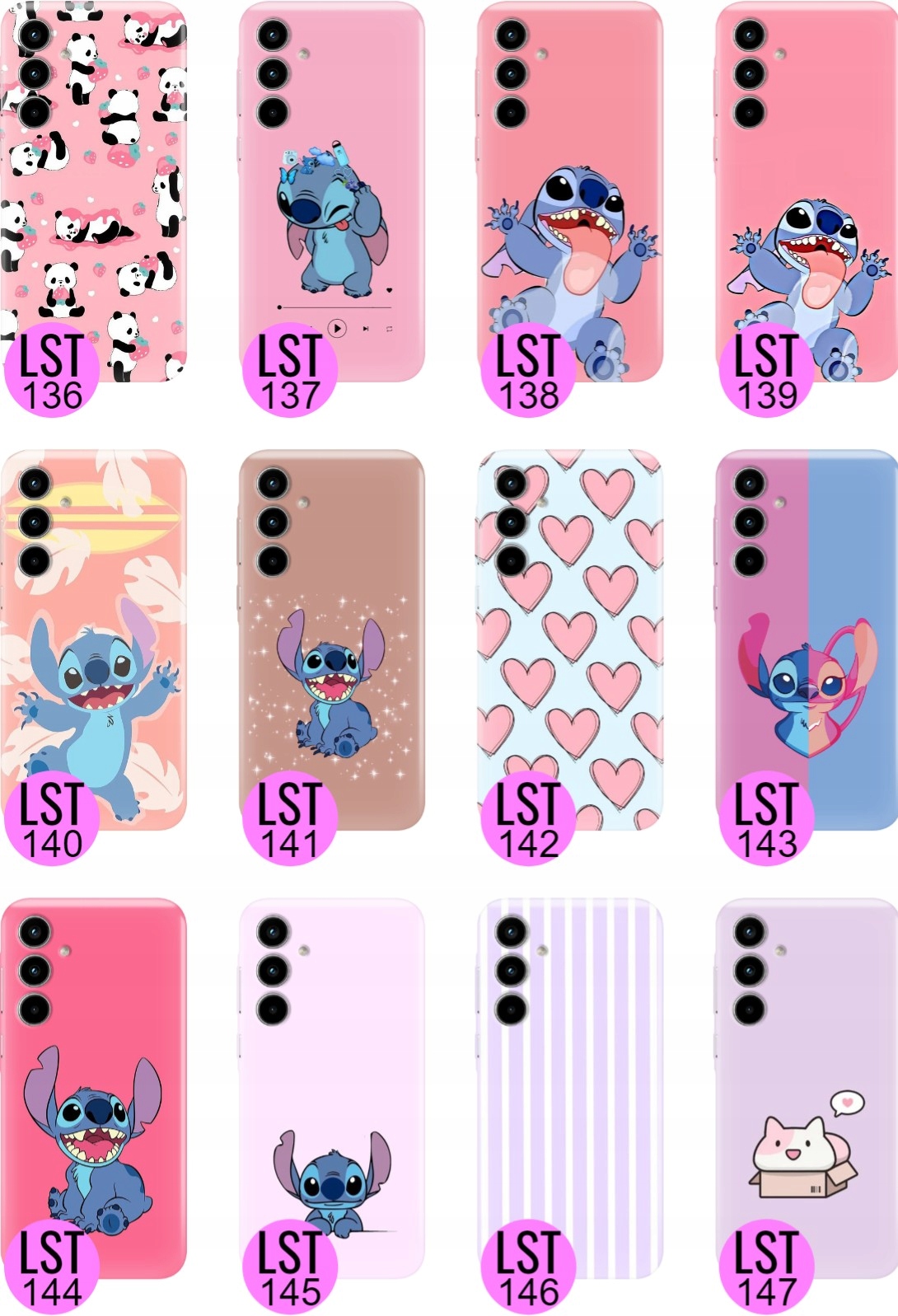 ETUI + MALINOWY SZNUREK Do SAMSUNG A35 5G Case Quick LILO STICH Modne Wzory Dedykowana marka Samsung