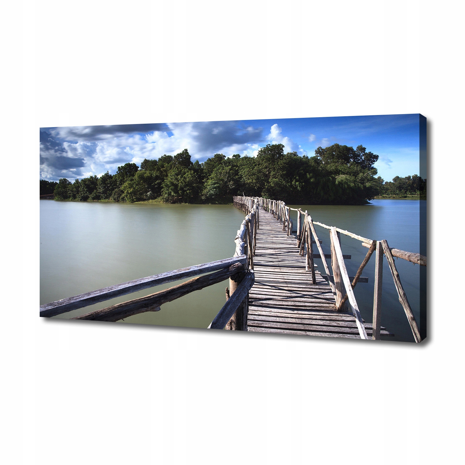 

Foto obraz na płótnie Drewniany most 140x70 cm
