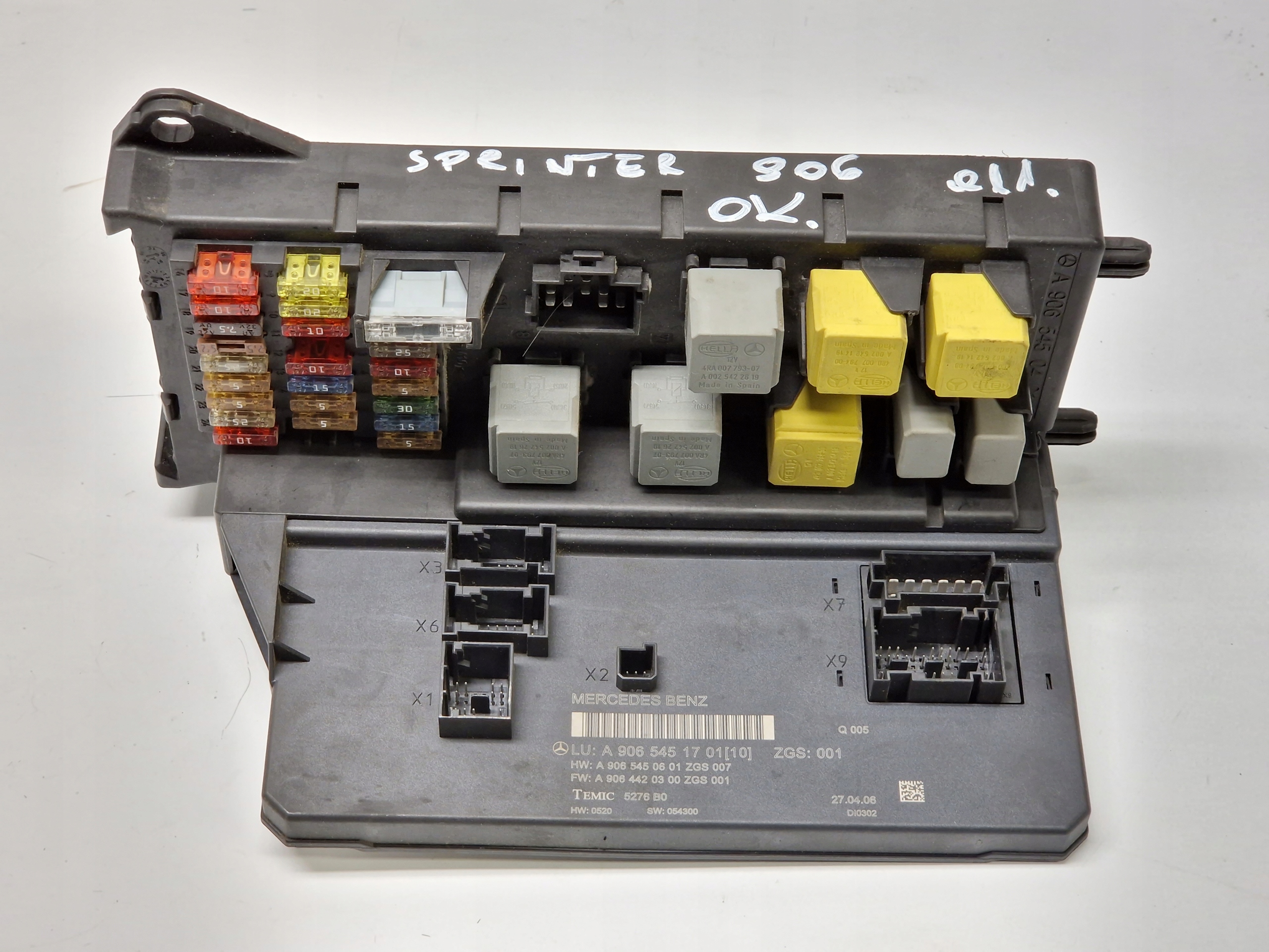 SPRINTER W906 MODUŁ STEROWNIK SKRZYNKA BEZPIECZNIKÓW A9065451701