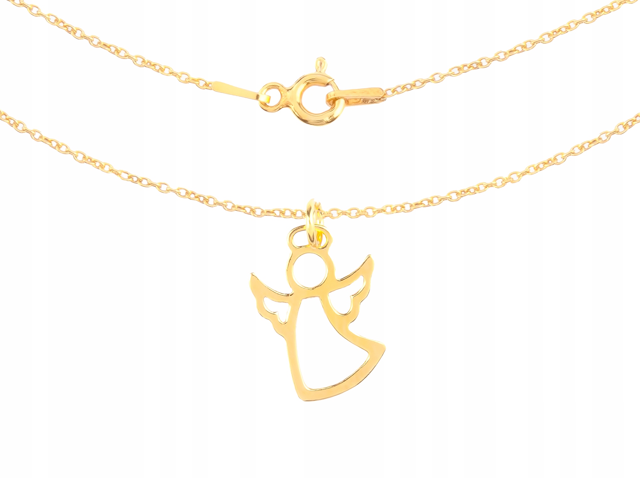 

Złoty naszyjnik łańcuszek Aniołek Anioł 925 50 cm