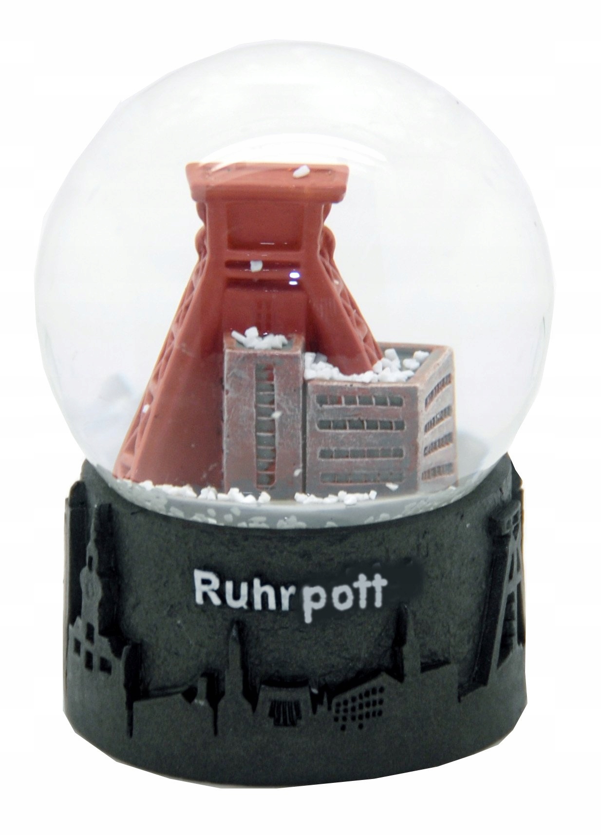 Skleněný svícen Souvenir Ruhrpott Skyline s reliéfem a motivem města