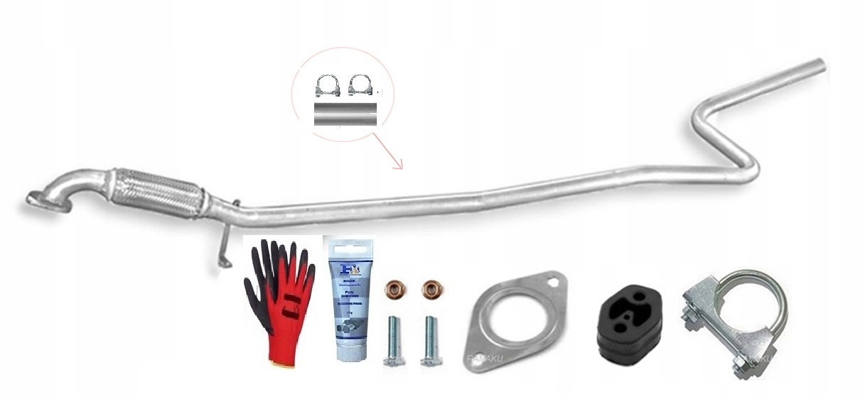 Ford Fusion 1.2 1.4 (od Roku 2002) Tlumič Výfuku Střední Trubka bonus