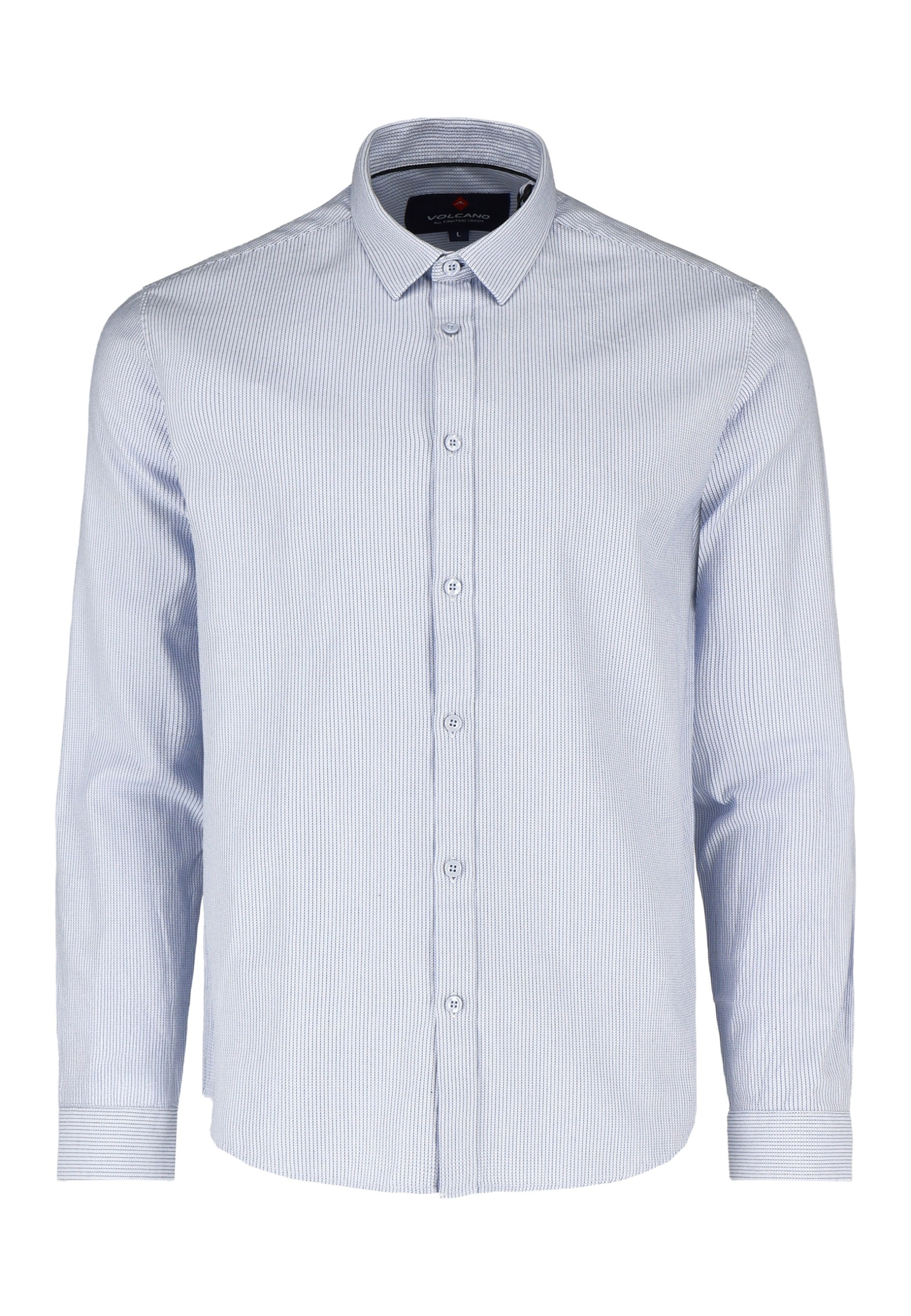 Klasická pánská košile Bavlna Volcano K-arlo Světle modrá Regular 3XL