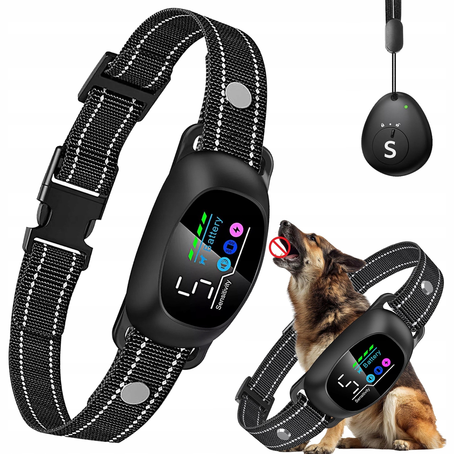 Levně Elektrický Výcvikový Obojek Pro Velké Psy 100 M S Dálkovým Ovládáním A Světlem