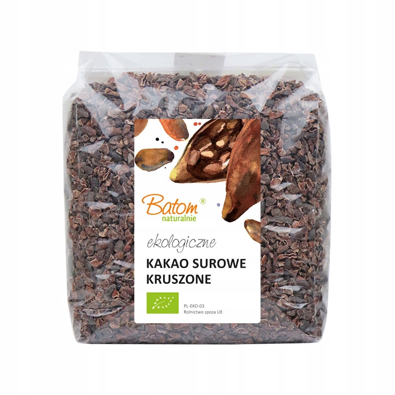 Bio kakao ziarno surowe kruszone 100% eko bez Gmo 1 kg Batom