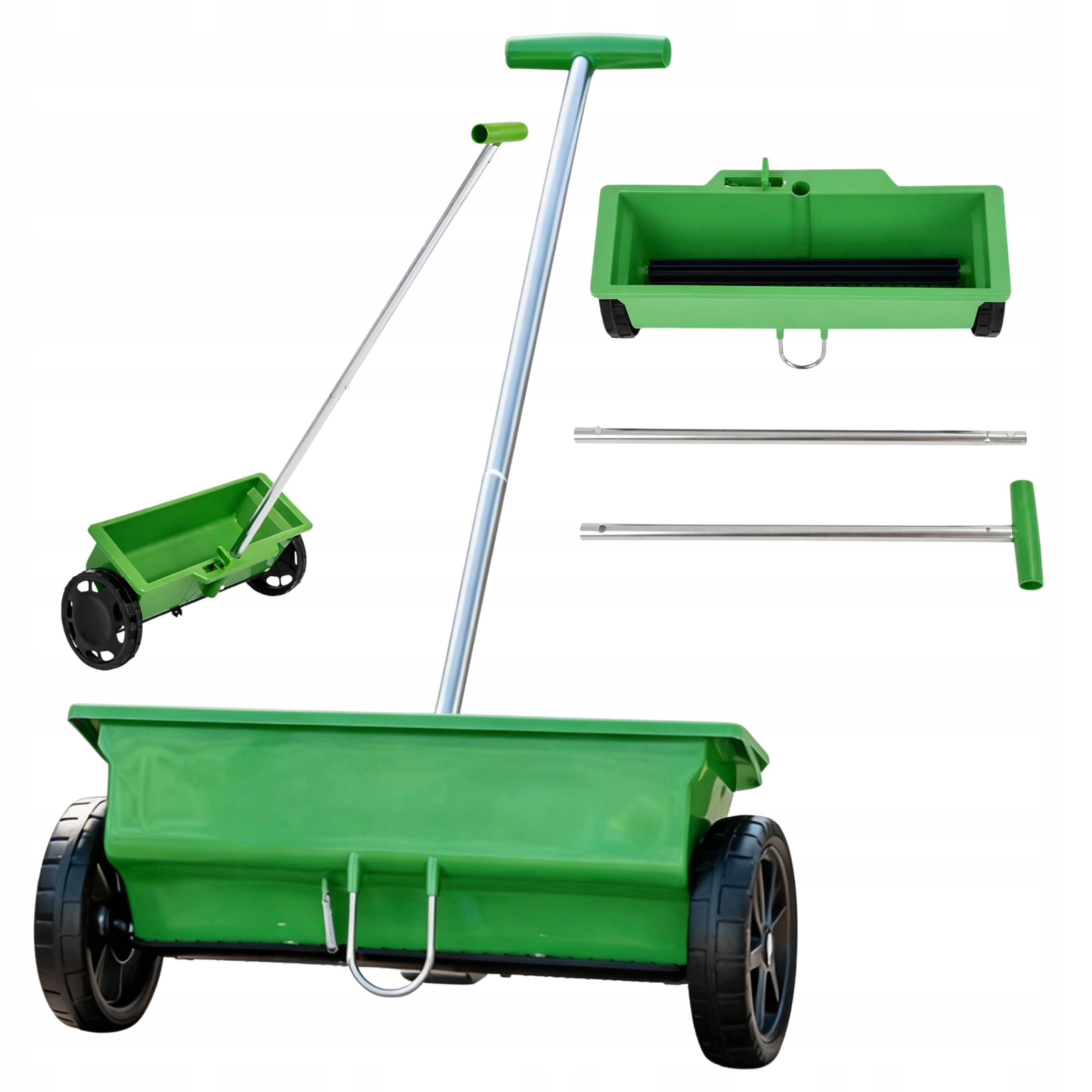 Siewnik Ręczny Ogrodowy Rozsiewacz do Nasion Trawy Nawozu Piasku Soli 6L