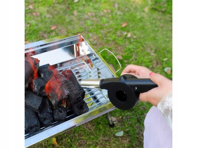 DMUCHAWA ROZPAŁKA Ręczna DO GRILLA KOMINKA OGNISKA MOCNA METALOWA Kod producenta DO ROZPALANIA GRILLA OGNISKA KOMINKA BBQ