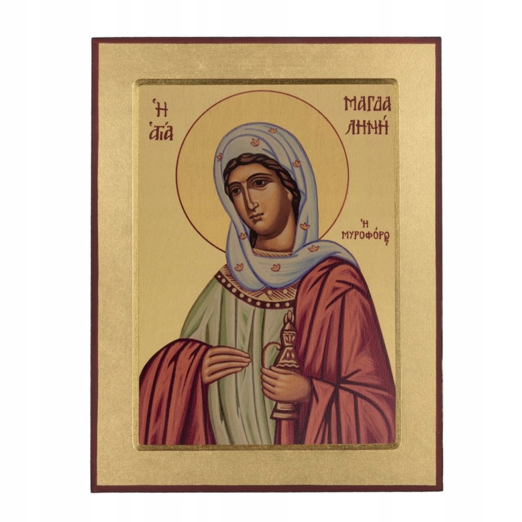 Ikona. Svatá Marie Magdaléna. Rozměr: 12 cm. x 9 cm. x 2 cm.