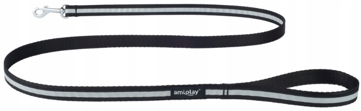 

AmiPlay Shine Smycz Odblask Czarna XL 150 /2,5