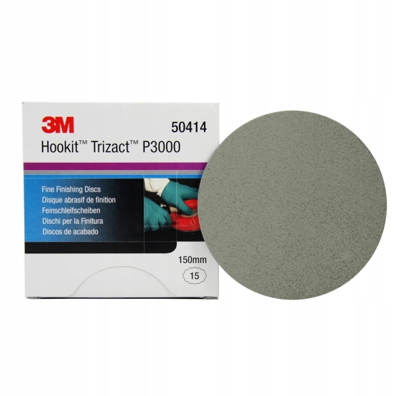 3M Trizact Hookit P3000 150mm 50414 – Brúsny disk dokončovací kotúč 15 kusov