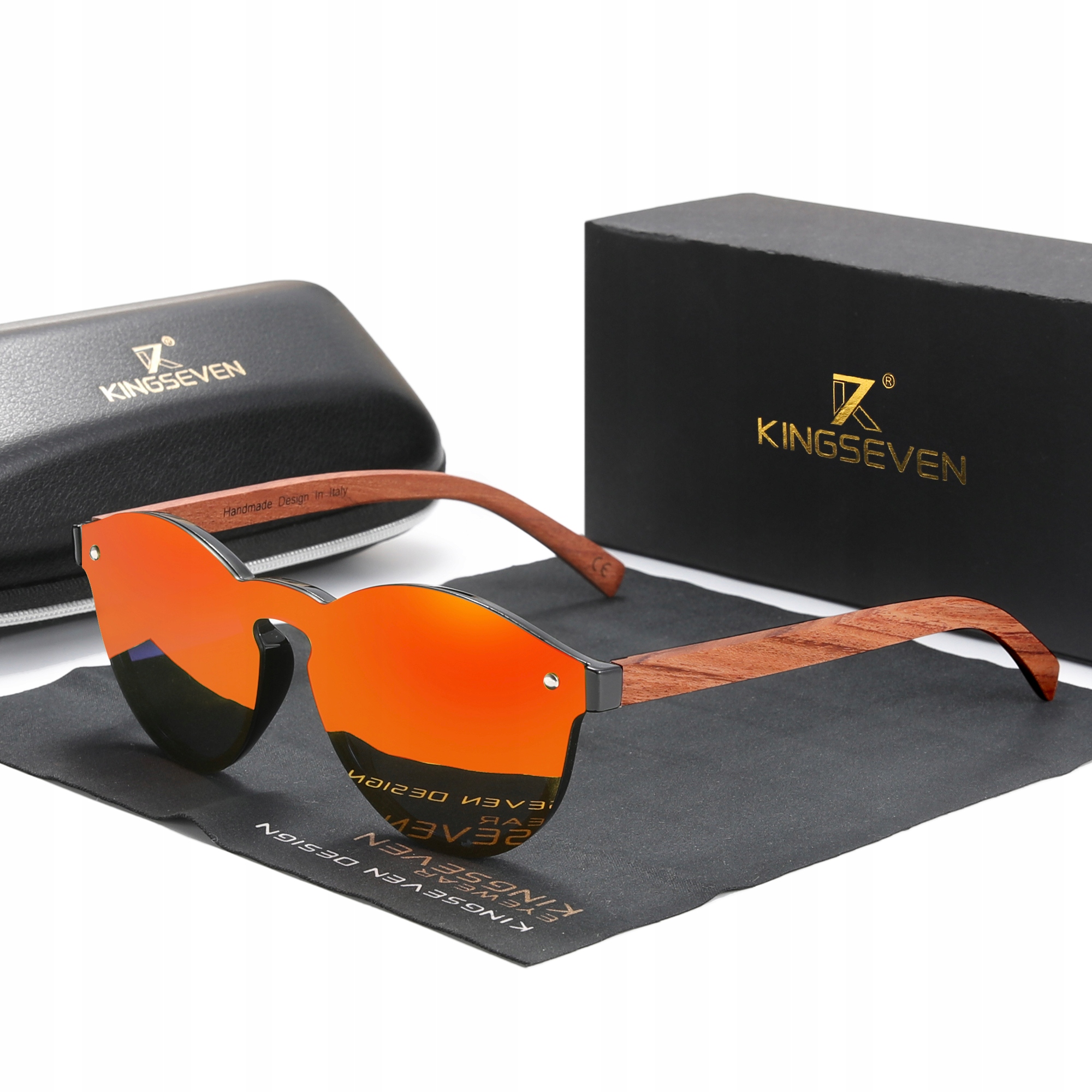 

Okulary przeciwsłoneczne Kingseven UV400 Drewniane