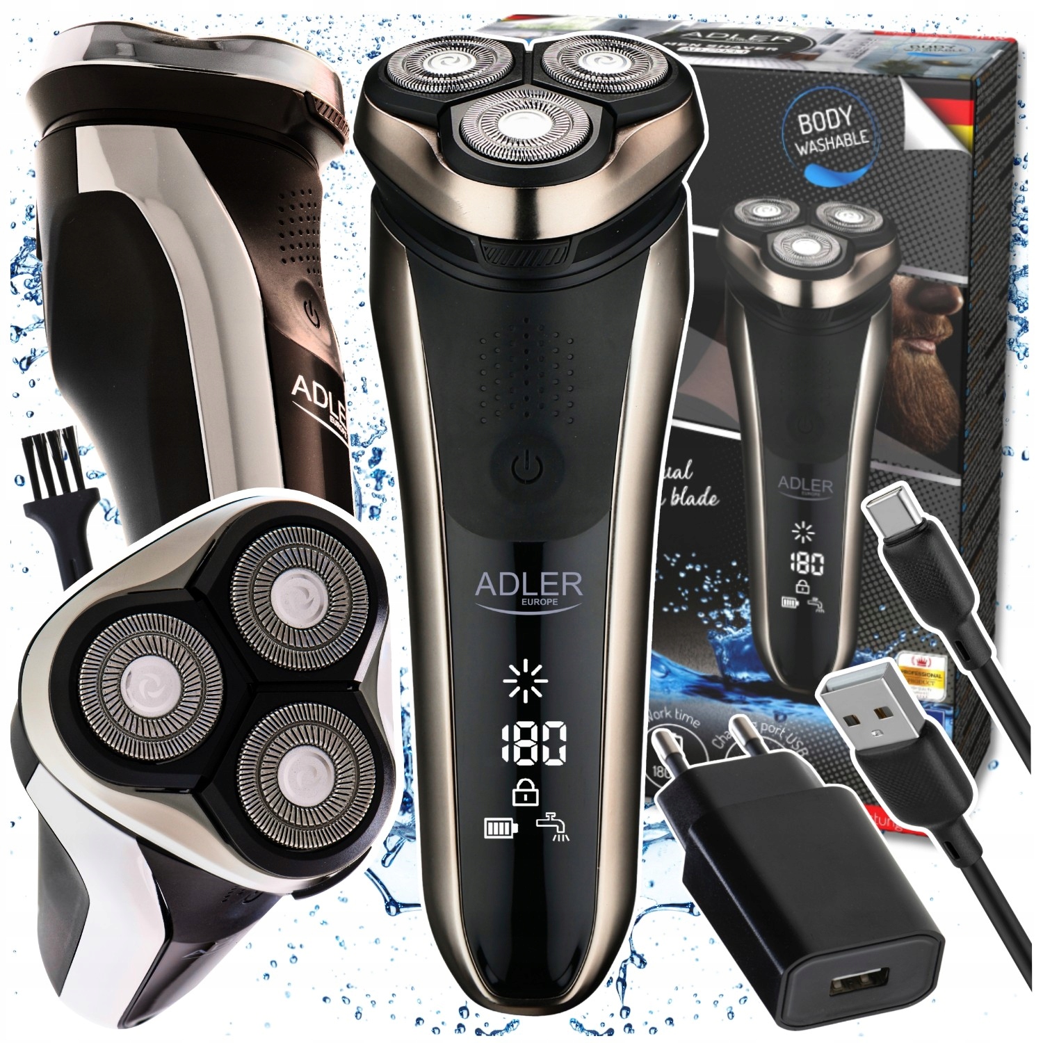 Elektryczna Maszynka Do Golenia Golarka Bezprzewodowa Do Brody Zarostu Usbc