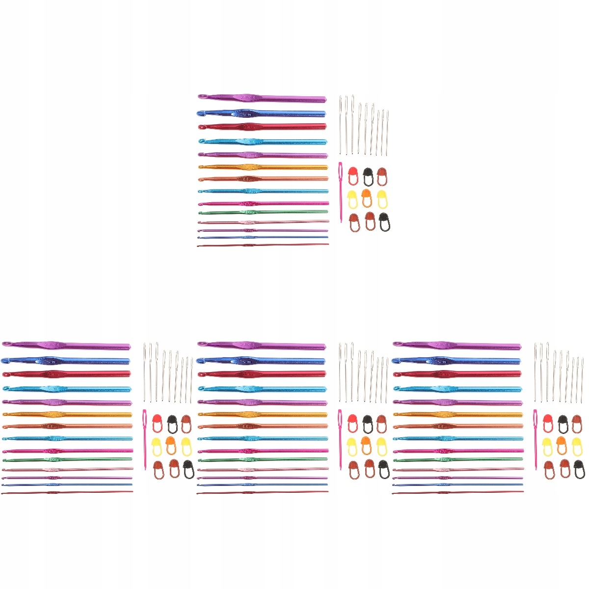 4 комплекти в'язальних аксесуарів набір гачків для в'язання гачком великий