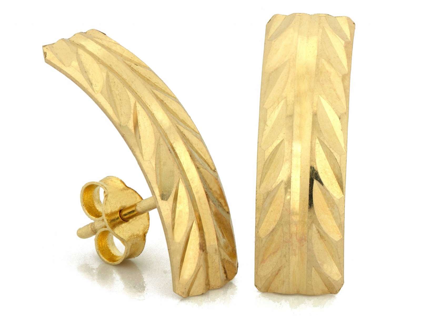 Náušnice zlaté 585 módní vzor pro maminku