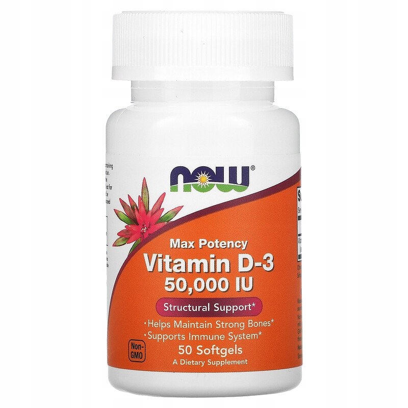 Now Vitamín D3 50.000 Iu 50 tablet