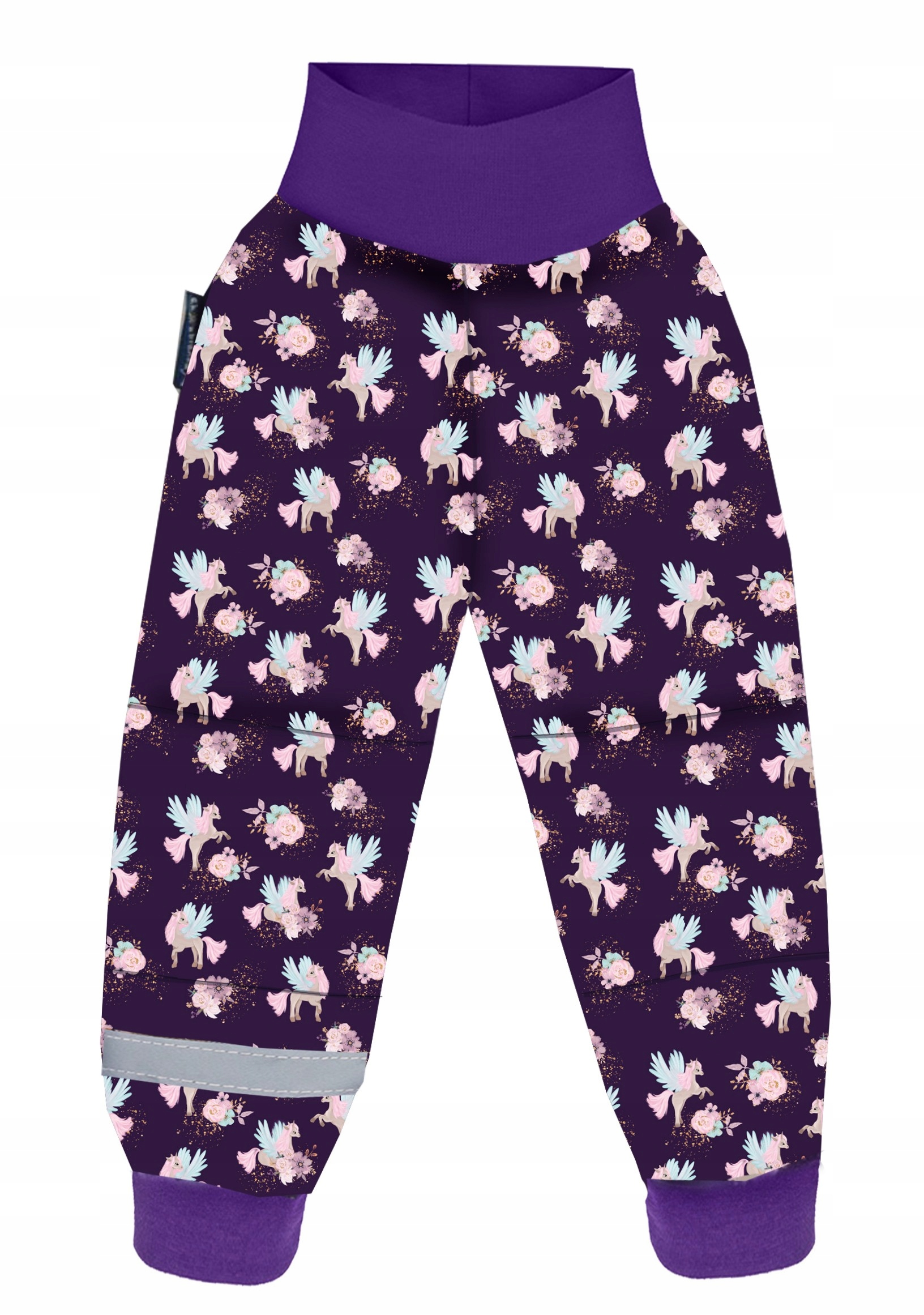 SPODNIE PRZECIWDESZCZOWE softshell, jednorożce, unicorn pegazy koniki r. 98 Marka ekoubranka