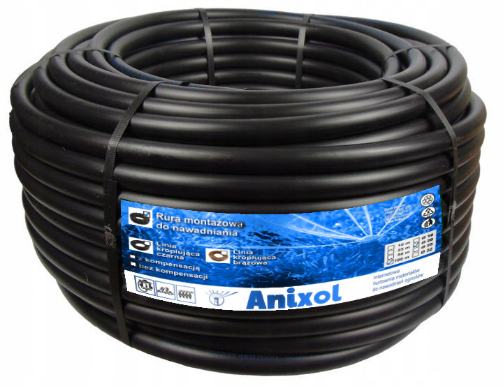 Rura 25mm 100m PN4 Pe montażowa do nawadniania gruba ścianka, mocna -Anixol