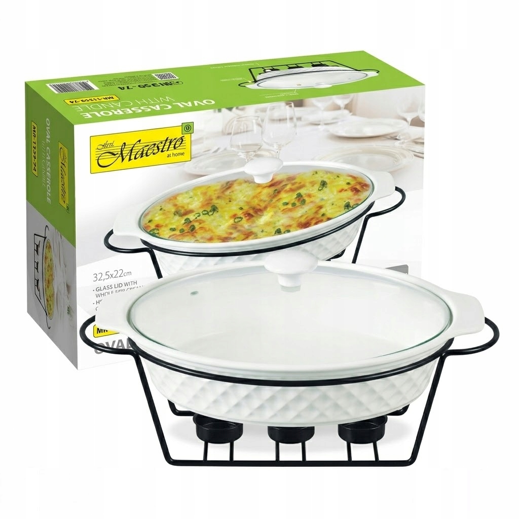 Keramický ohřívač na čajovou svíčku 1,5 l, ohřívač s víkem, bílý