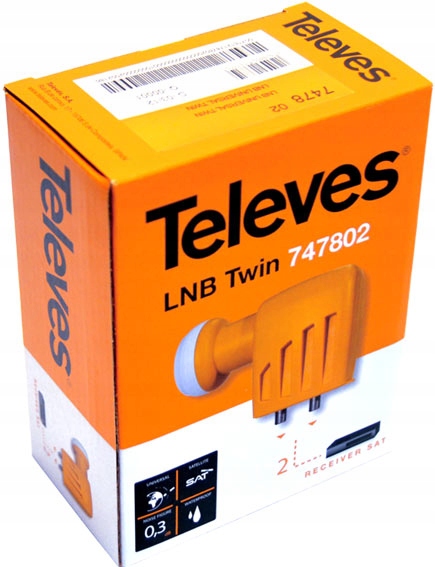 KONWERTER TELEVES TWIN 0,3dB Model 747802