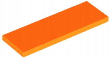 LEGO PŁYTKA 2X6 GŁADKA - POMARAŃCZOWA 69729 10SZT