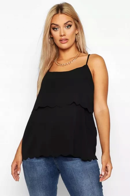 BOOHOO PLUS TOP NA RAMIĄCZKACH 6XL