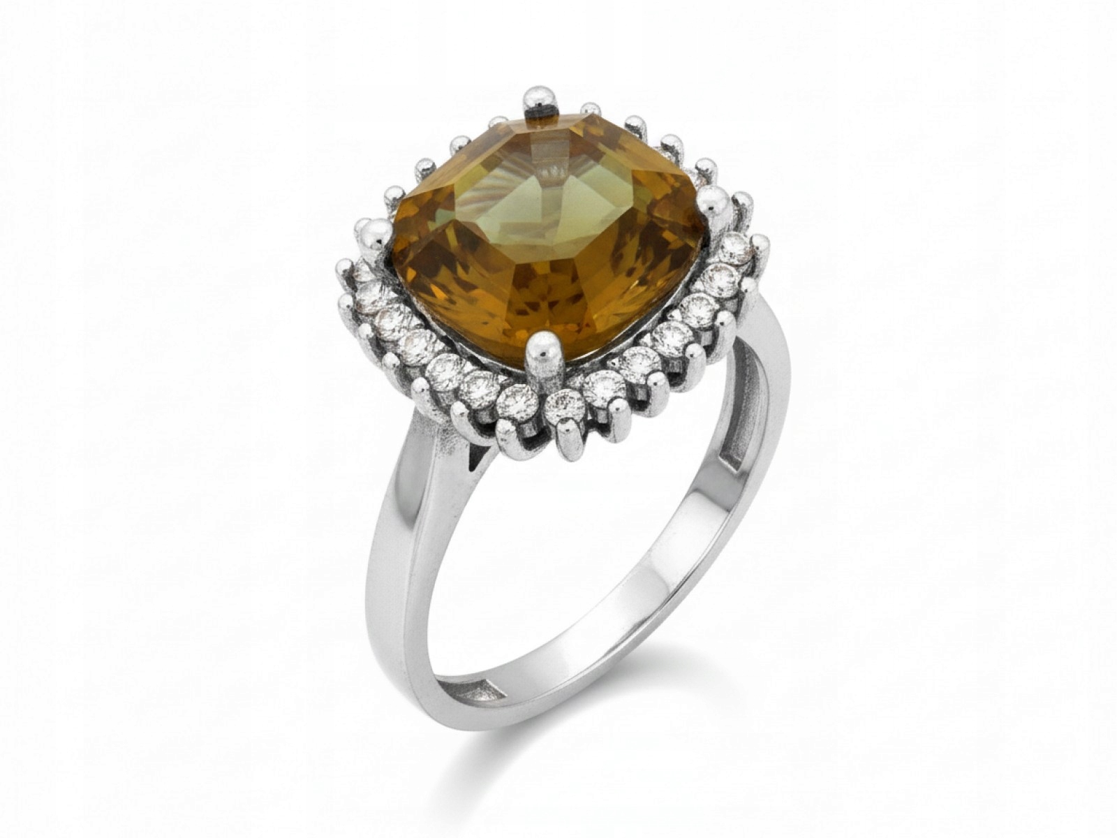 Dámský prstýnek ze stříbra 925 Markiza s zirkony a zultanitem r16