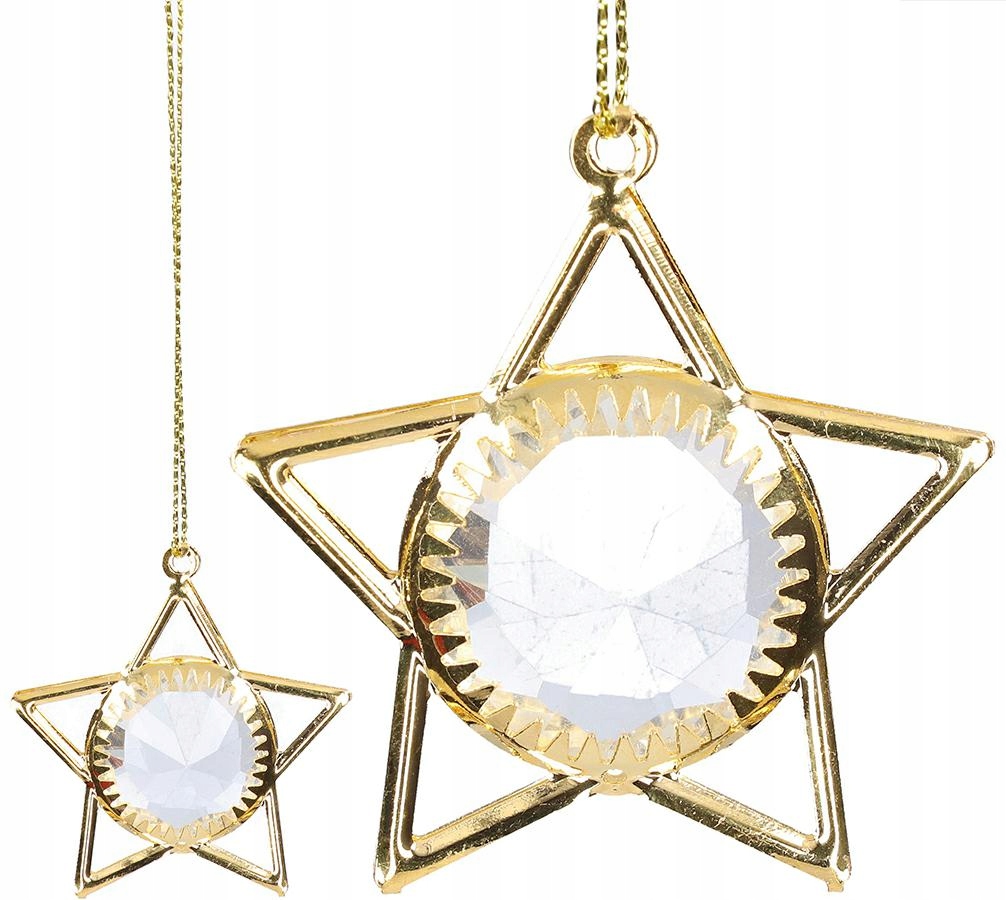 

Gwiazdka Kryształowa Zawieszka Na Choinkę 2szt