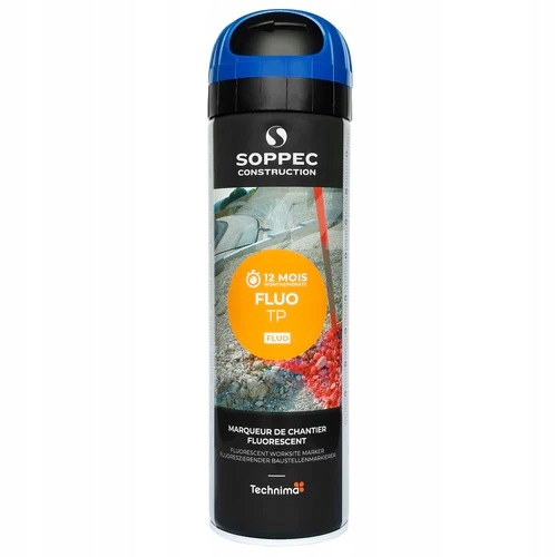 Farba geodezyjna SOPPEC FLUO TP 12 sztuk niebieska Kolor niebieski