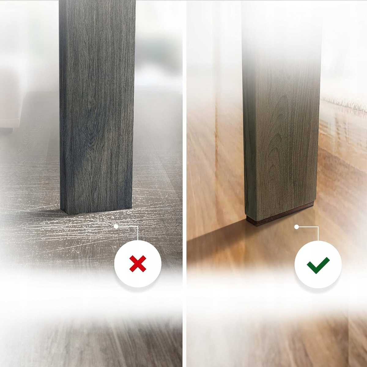 PODKŁADKI POD MEBLE KRZESŁA FILCOWE 133 SZT ZESTAW Materiał filc