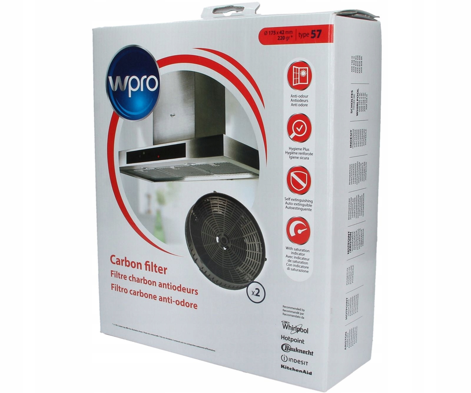 

Filtr węglowy okapu Whirlpool typ 57 484000008824