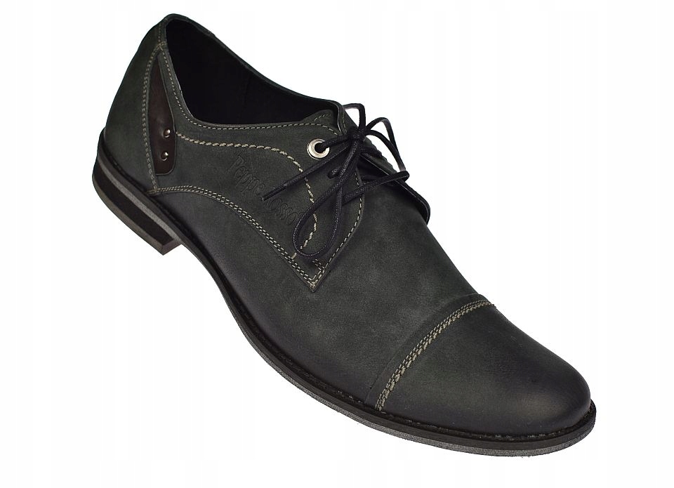 Pánské matné kožené společenské polobotky casual Polské M45 vel