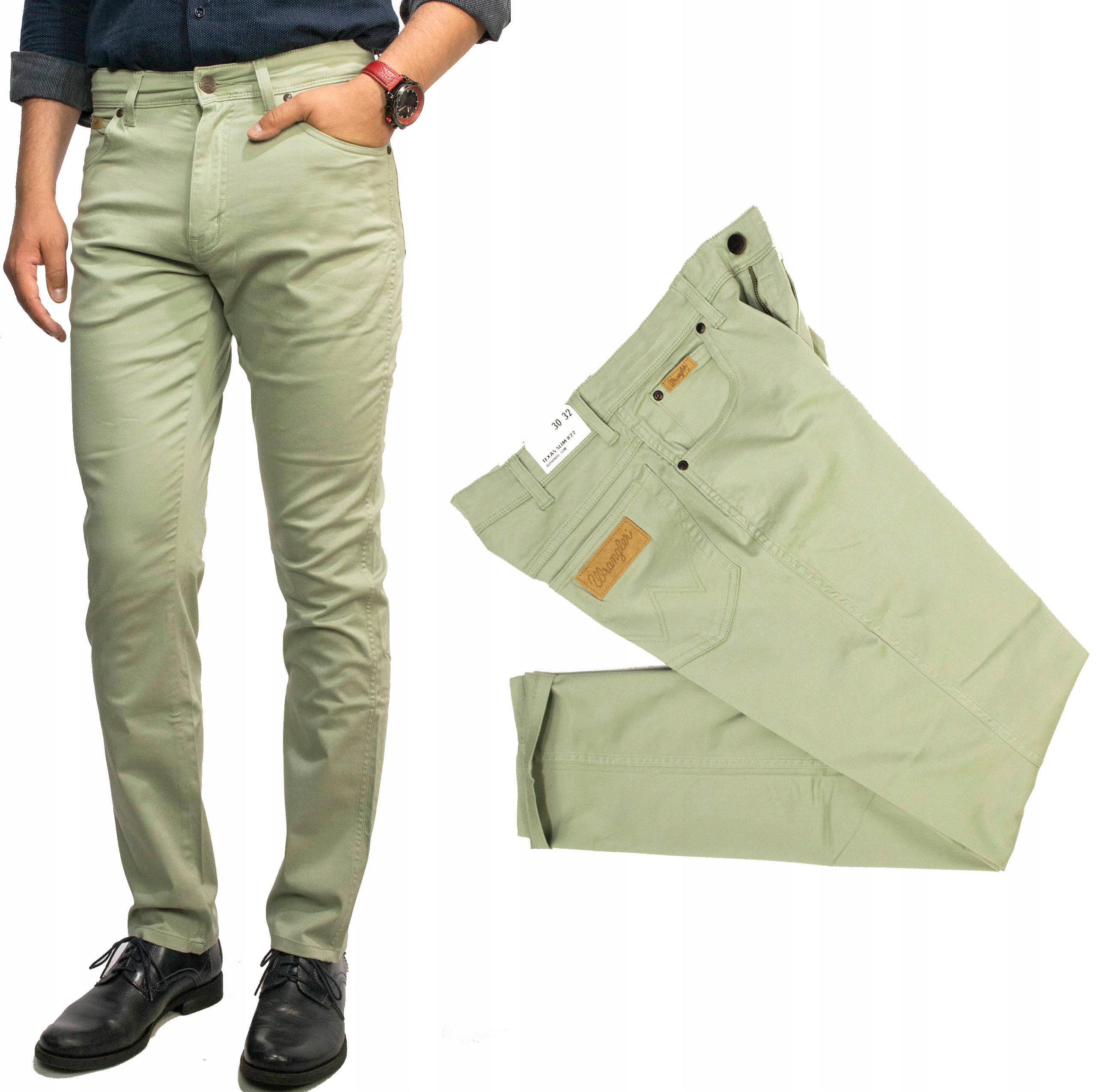 Wrangler Texas Slim Grass pánské kalhoty regular W29 L32