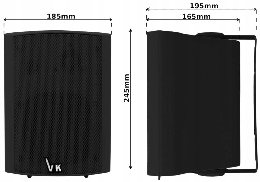 KOLUMNA GŁOŚNIK MONITOR Z UCHWYTEM VK-DS-502 5'' Moc znamionowa RMS 20 W