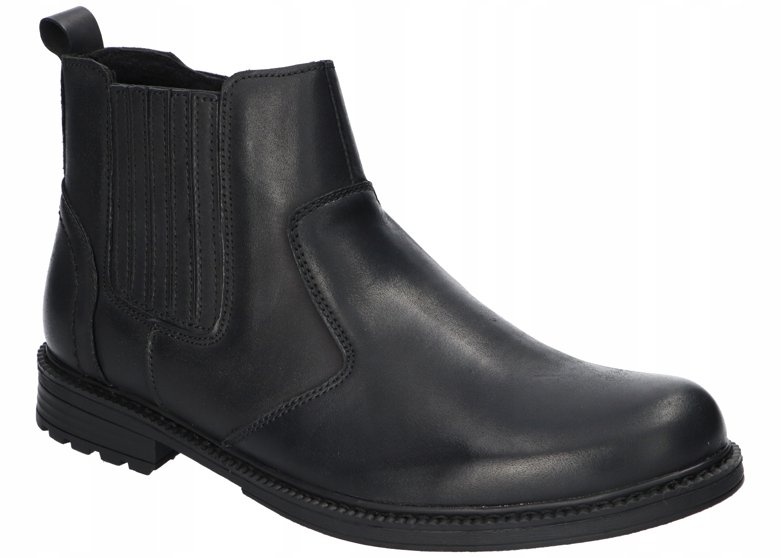 Elegantní Zateplené Kožené Kotníkové Boty Boty American Club CY95, Černá 43