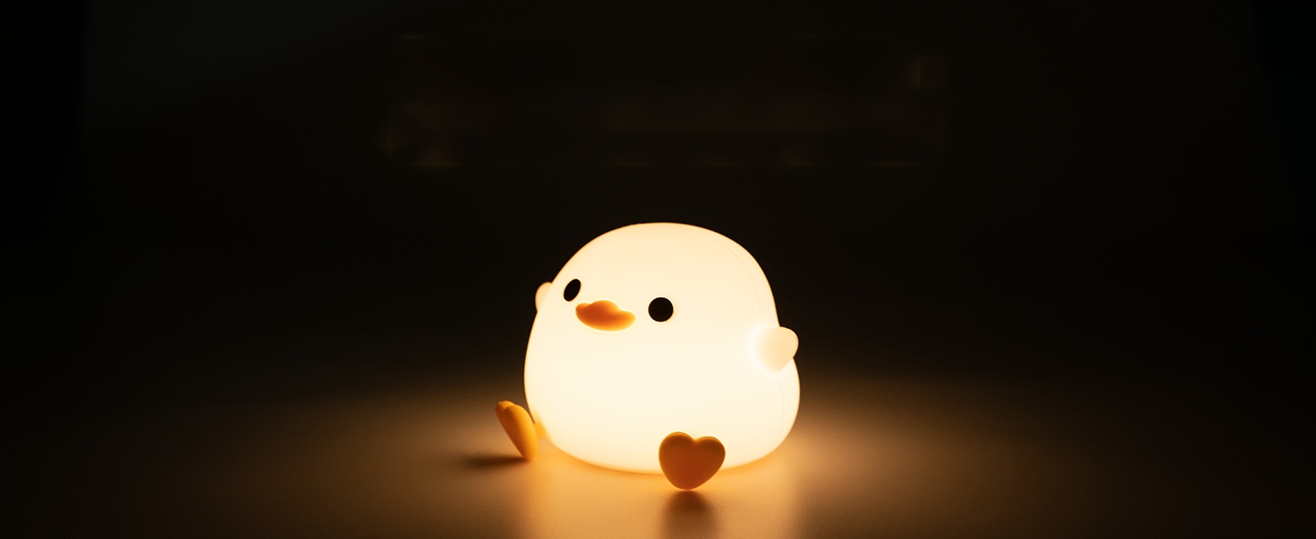 DZIECIĘCA LAMPKA NOCNA KACZUSZKA KACZKA SILIKONOWA CZASOWE WYŁĄCZENIE LED Marka inna marka