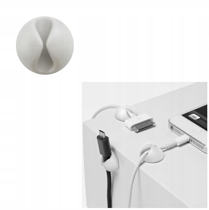 

Samoprzylepny Organizer Uchwyt Kabli Drop Silikon