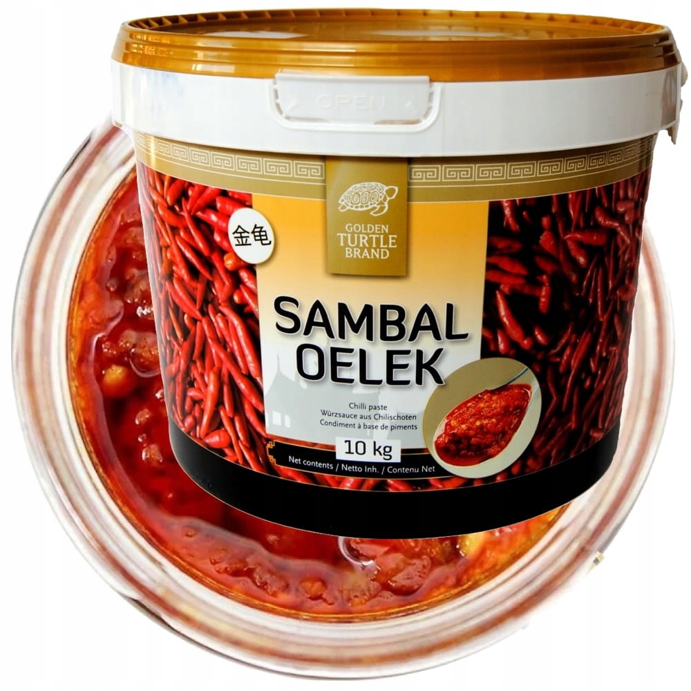 Omáčka Sambal Oelek Pasta Ostré Chilli pyré 10 kg Golden Turtle Brand