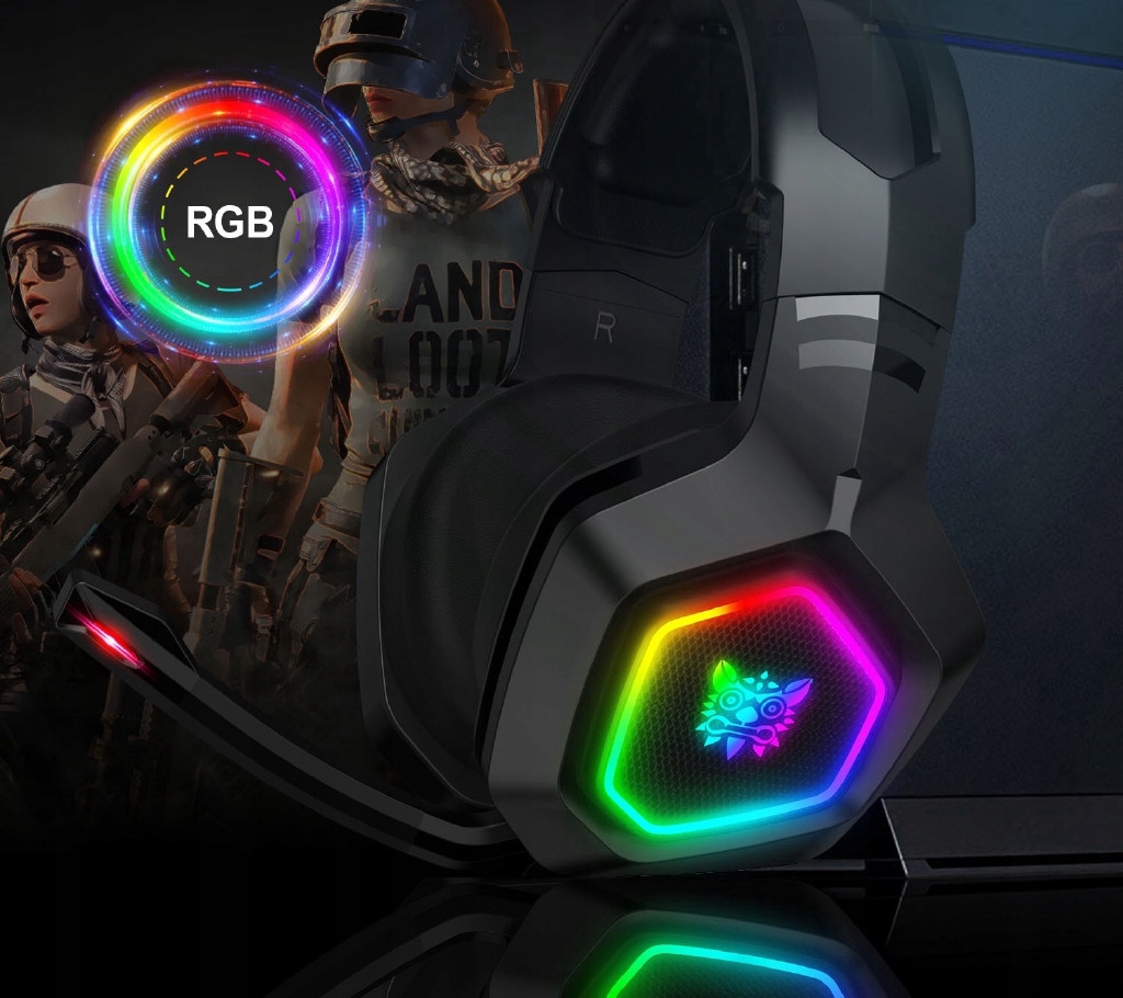 Słuchawki dla Graczy Gamingowe RGB LED ONIKUMA K10 Kolor czarny