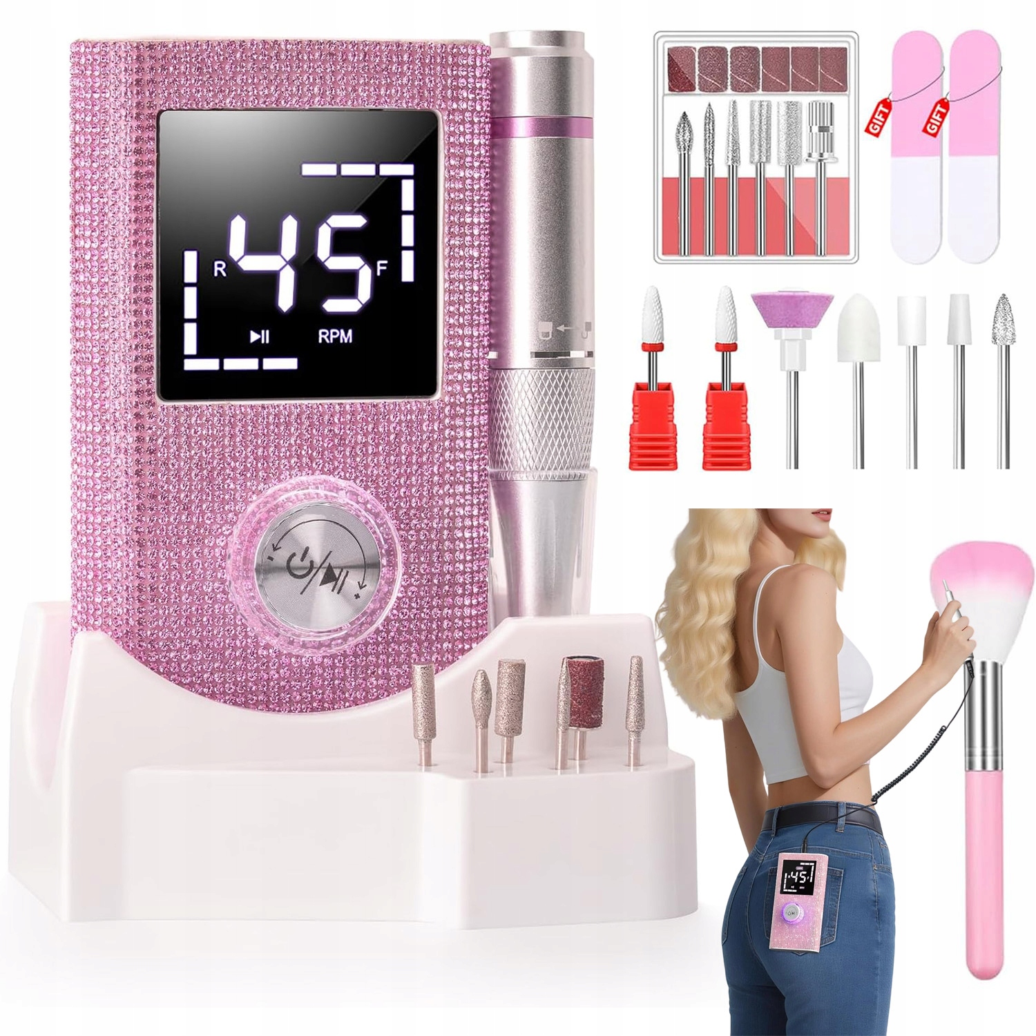 Bruska Na Nehty Sada Elektrická Bruska Na Nehty Vysoká Kvalita