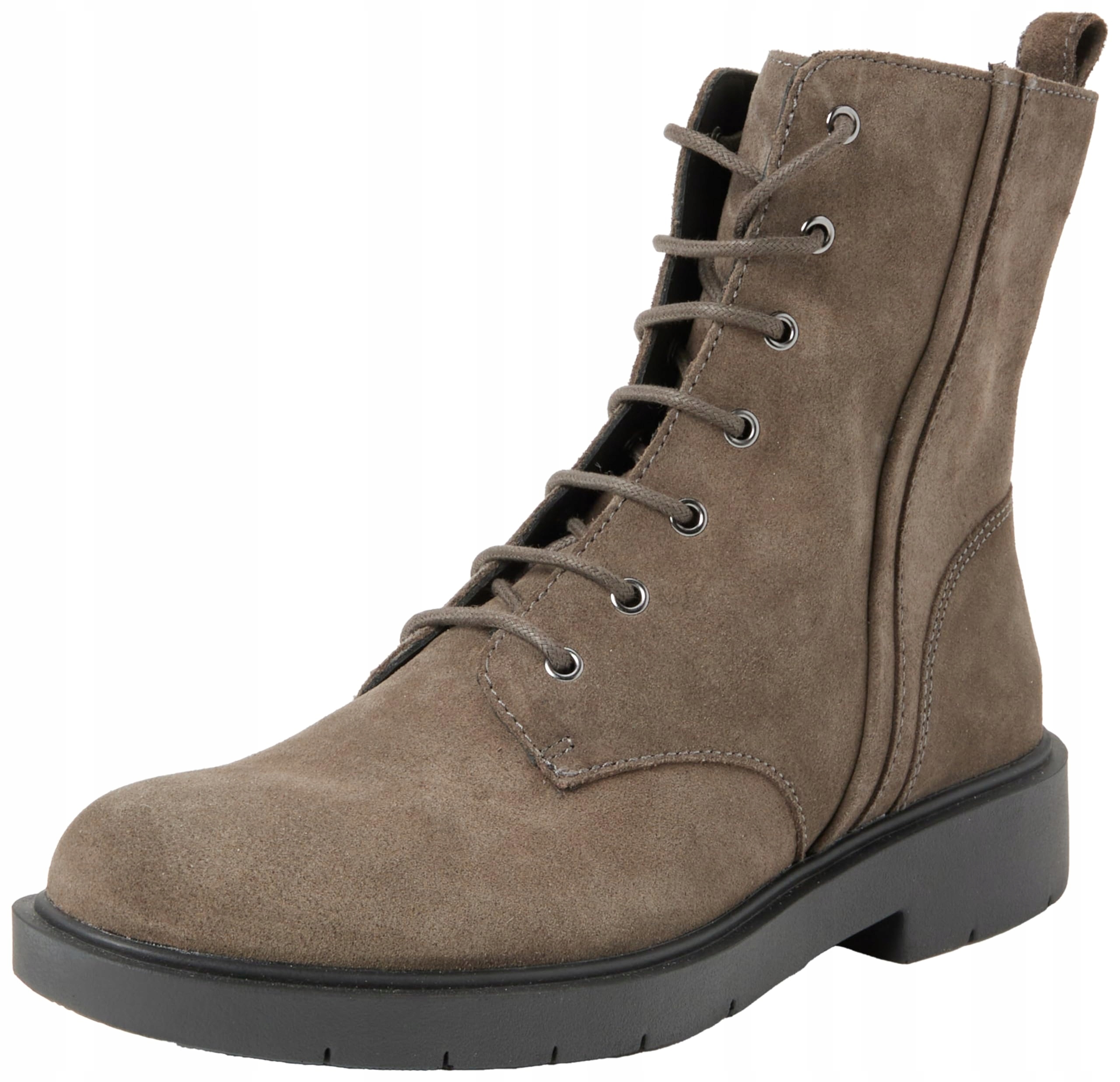 Geox Dámské Kotníkové Boty Hnědé Kožené Na Zip 41 Ž5I