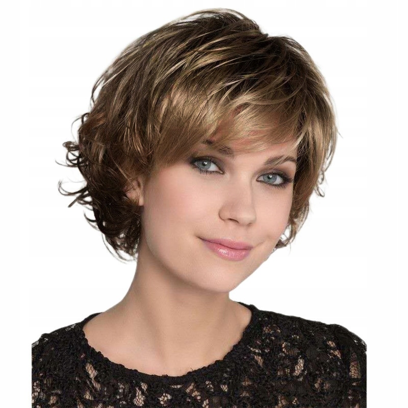 Paruka Dámské krátké přírodní kudrnaté paruky