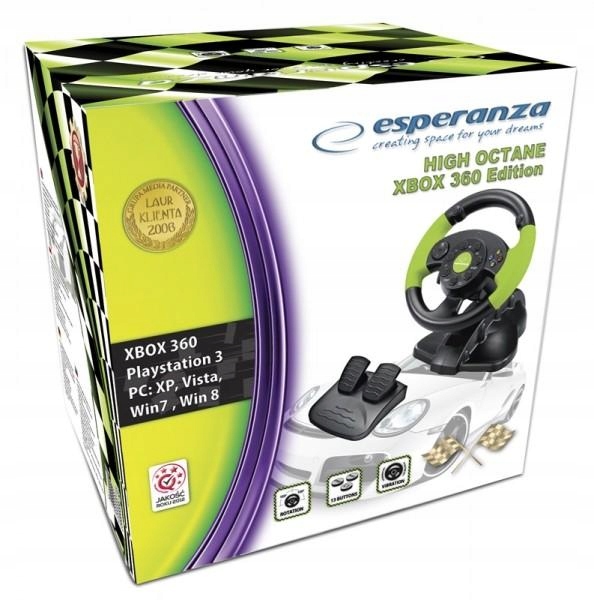 Kierownica EG104 PC/PS3 X-box 360, Vibration For
